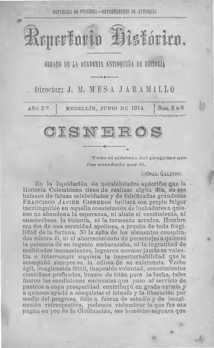 					Ver Vol. 2 Núm. 5-8 (1914): Junio de 1914
				